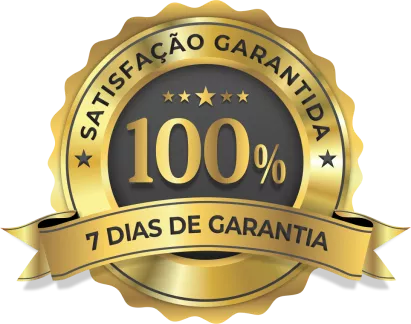 Selo de garantia de 7 dias do curso de Power BI online